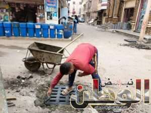 الانتهاء من تركيب اغطية صفايات الامطار الجديدة بالشوارع التى تم رصفها بنطقة المستعمرة بدسوق 2 FB IMG 1708765810085