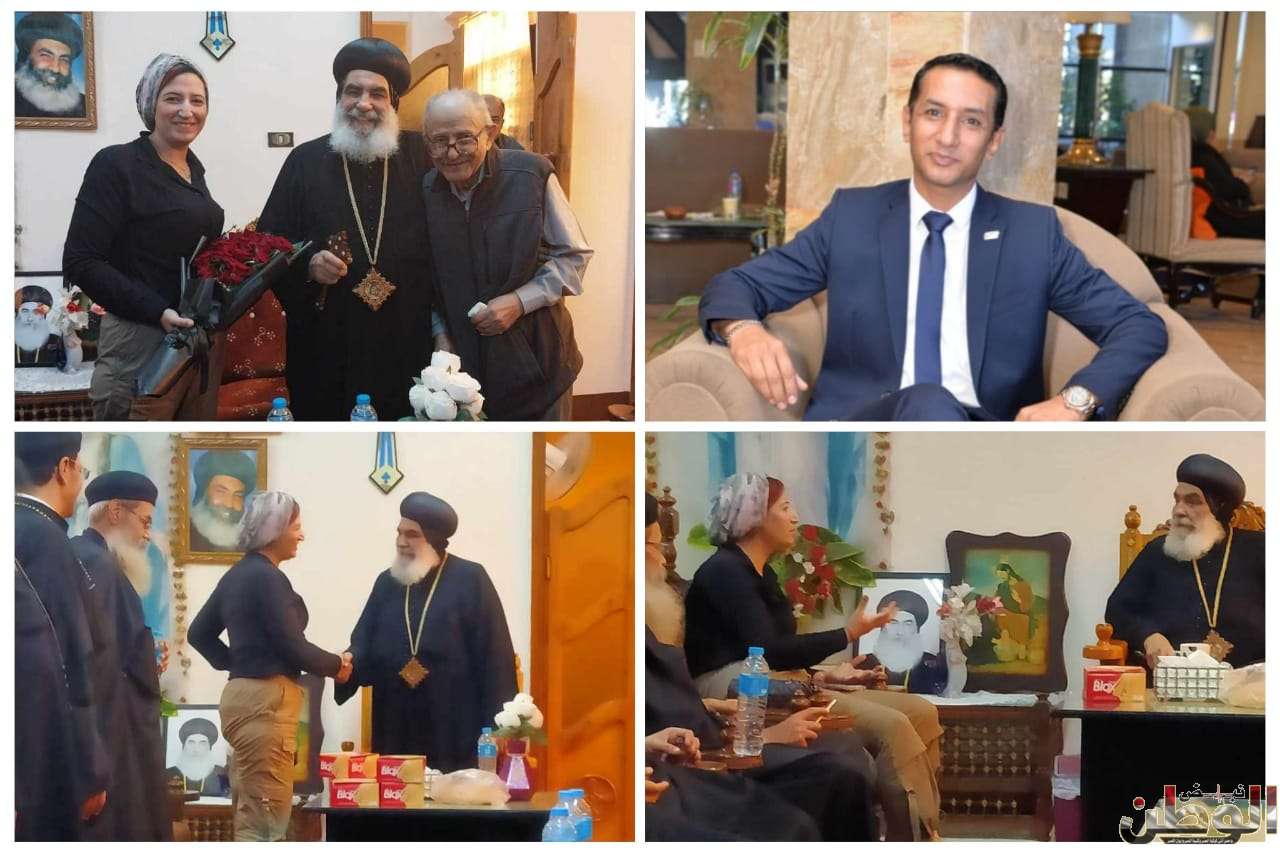 منسق عام اللجنة الاعلامية بمنظمة الضمير تقدم التهنئة للأنبا بنيامين 1 IMG 20240426 WA0003