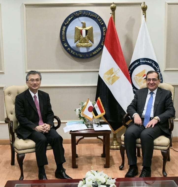 وزير البترول يستقبل أوكا هيروشى السفير اليابانى بالقاهرة 1 FB IMG 1718103955549