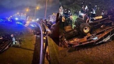 إنقلاب سيارة شرطة على الطريق الزراعي بدمنهور وإصابة 23 مجندا