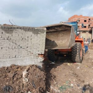 إزالة مبنى مخالف وكود متغير على مساحة 4 قراريط و15 سهم وتسليم الأرض لجهة الولاية بكفرالشيخ 