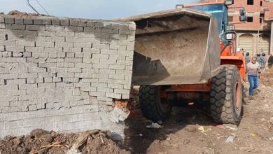 إزالة مبنى مخالف وكود متغير على مساحة 4 قراريط و15 سهم وتسليم الأرض لجهة الولاية بكفرالشيخ 