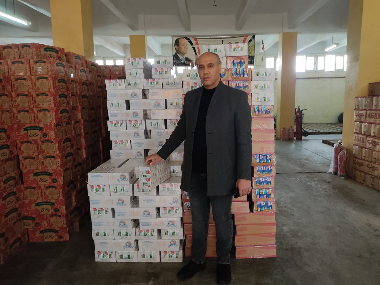 وكيل وزارة التموين بكفر الشيخ .. يتفقد مخازن الشركة العامة لتجارة الجملة ومنافذ تعبئة السكر التمويني