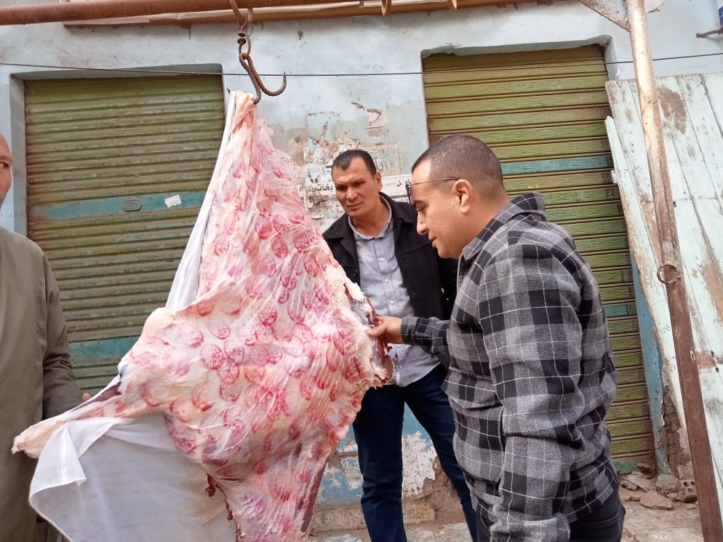 حملات تموينية موسعة بكفر الشيخ تسفر عن ضبط لحوم ذبح خارج السلخانة وتحرير محاضر متنوعة