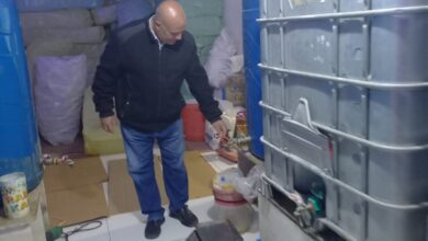 ضبط مصنع غير مرخص لتعبئة المواد الغذائية بكفر الشيخ