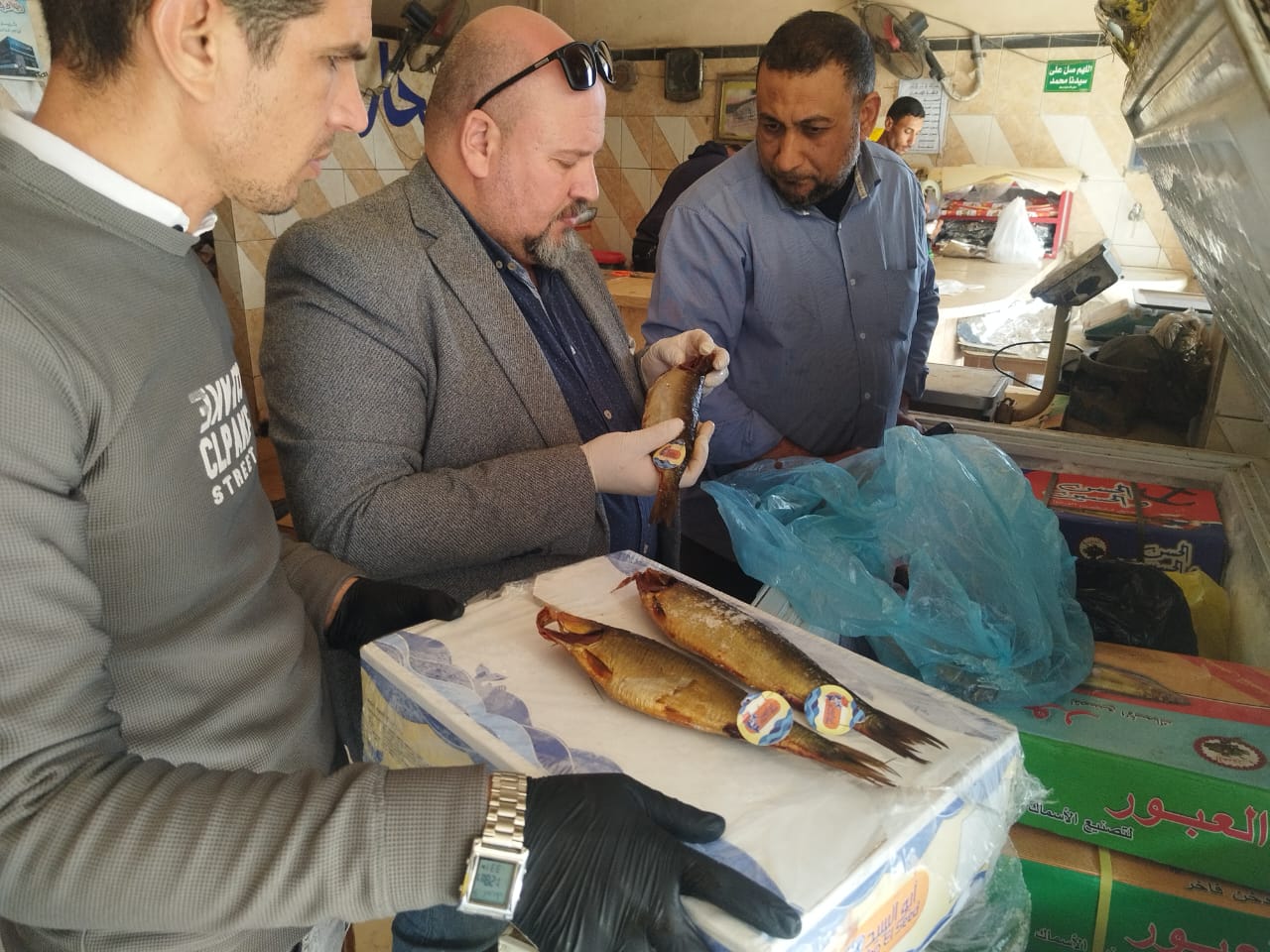 ضبط كمية من السردين المملح والرنجة مجهولة المصدر بكفر الشيخ